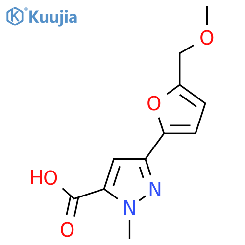 3-5-(methoxymethyl)furan-2-yl-1-methyl-1H-pyrazole-5-carboxylic acid structure