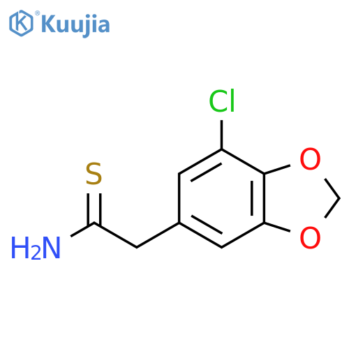 2-(7-chloro-1,3-dioxaindan-5-yl)ethanethioamide structure