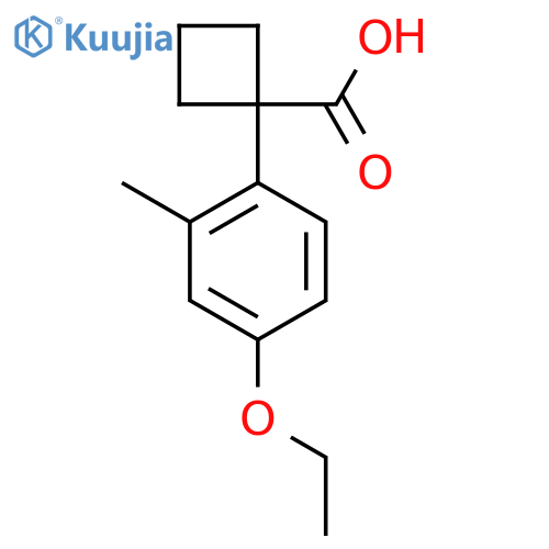 1-(4-ethoxy-2-methylphenyl)cyclobutane-1-carboxylic acid structure