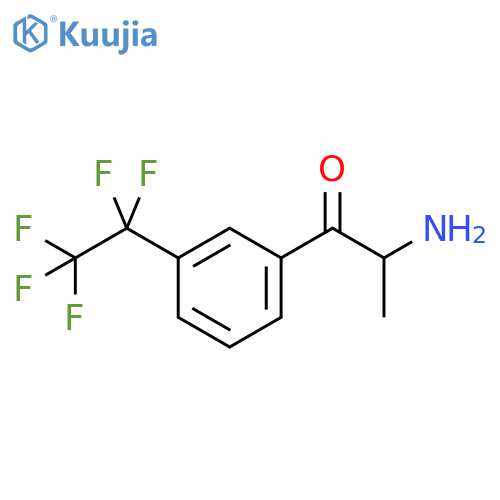 2-amino-1-3-(pentafluoroethyl)phenylpropan-1-one structure