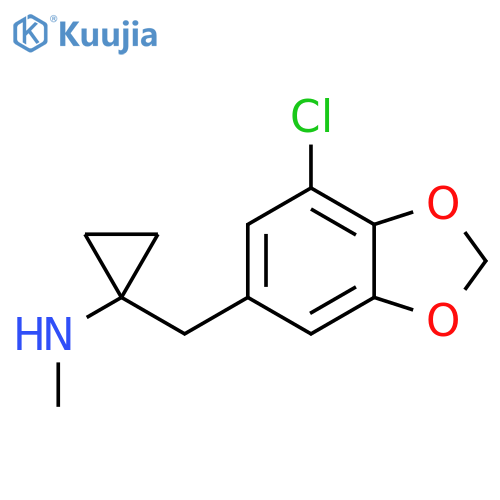 1-(7-chloro-1,3-dioxaindan-5-yl)methyl-N-methylcyclopropan-1-amine structure