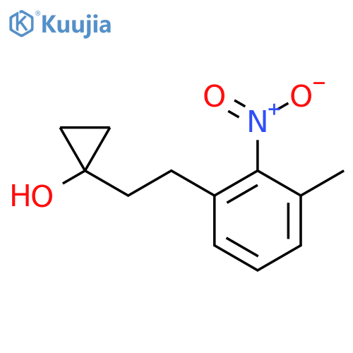 1-2-(3-methyl-2-nitrophenyl)ethylcyclopropan-1-ol structure