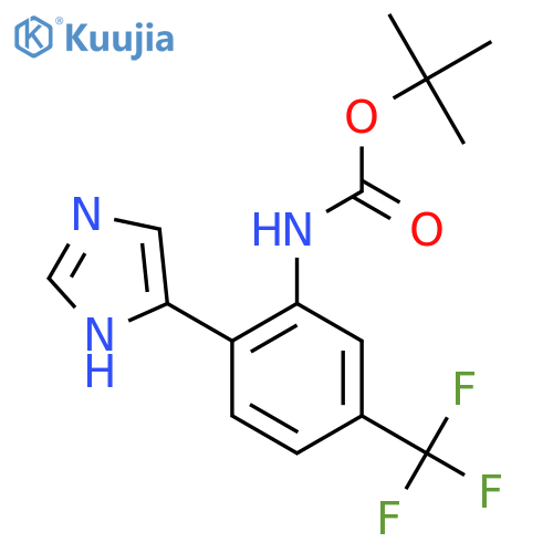 tert-butyl N-2-(1H-imidazol-4-yl)-5-(trifluoromethyl)phenylcarbamate structure