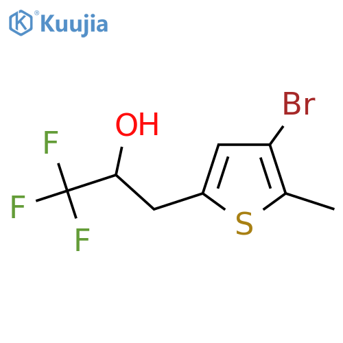 3-(4-bromo-5-methylthiophen-2-yl)-1,1,1-trifluoropropan-2-ol structure