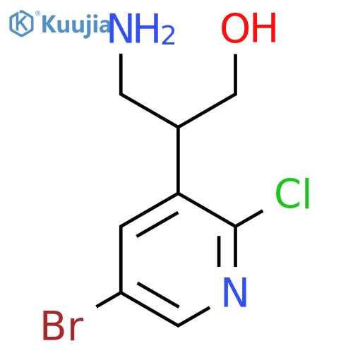 3-Amino-2-(5-bromo-2-chloropyridin-3-yl)propan-1-ol structure