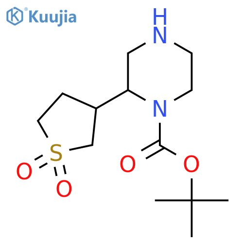 tert-butyl 2-(1,1-dioxo-1lambda6-thiolan-3-yl)piperazine-1-carboxylate structure