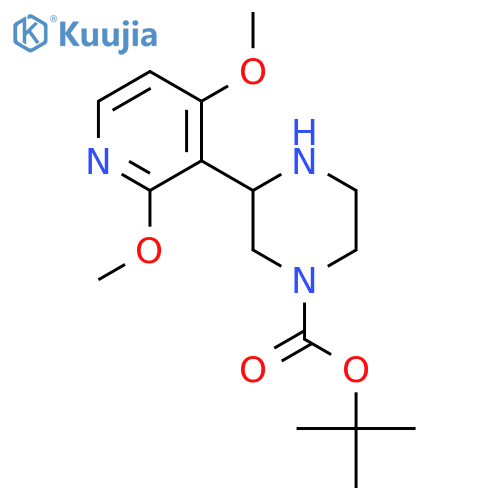 tert-butyl 3-(2,4-dimethoxypyridin-3-yl)piperazine-1-carboxylate structure