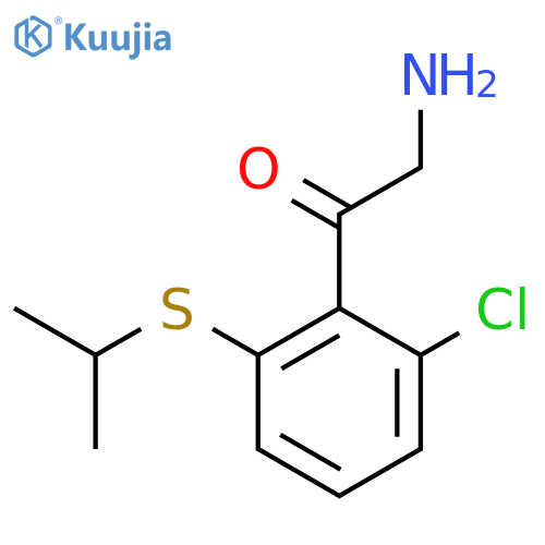 2-amino-1-2-chloro-6-(propan-2-ylsulfanyl)phenylethan-1-one structure