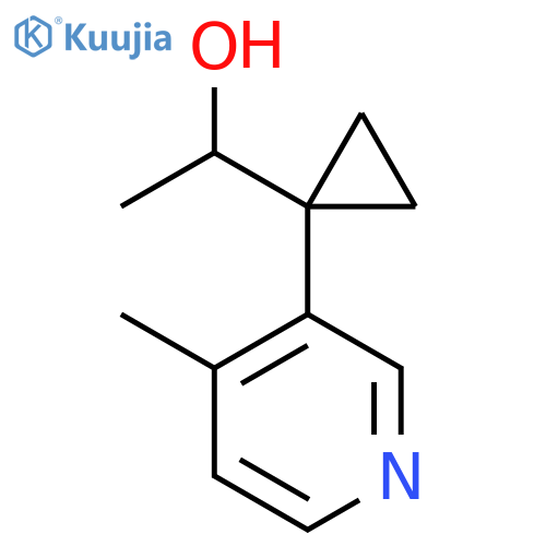 1-1-(4-methylpyridin-3-yl)cyclopropylethan-1-ol structure