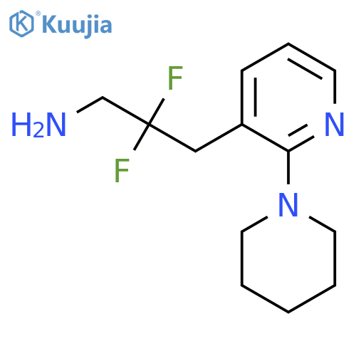 2,2-difluoro-3-2-(piperidin-1-yl)pyridin-3-ylpropan-1-amine structure