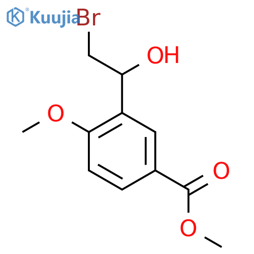 Methyl 3-(2-bromo-1-hydroxyethyl)-4-methoxybenzoate structure