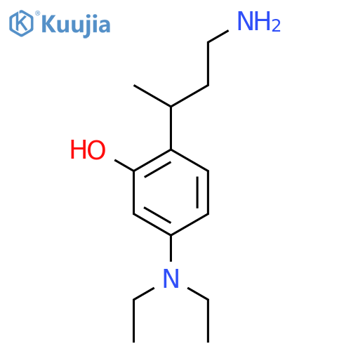2-(4-aminobutan-2-yl)-5-(diethylamino)phenol structure