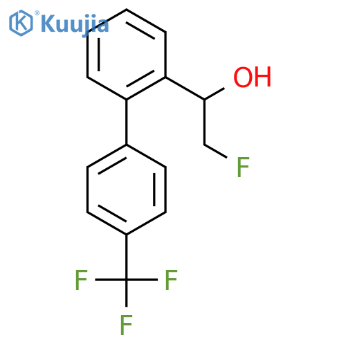 2-fluoro-1-{2-4-(trifluoromethyl)phenylphenyl}ethan-1-ol structure
