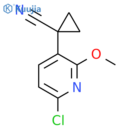 1-(6-chloro-2-methoxypyridin-3-yl)cyclopropane-1-carbonitrile structure