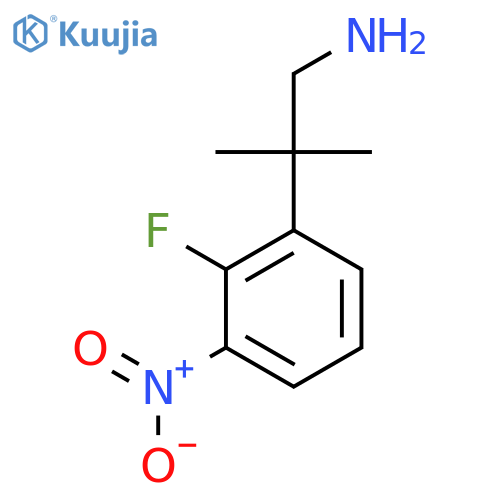 2-(2-fluoro-3-nitrophenyl)-2-methylpropan-1-amine structure