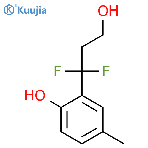 2-(1,1-difluoro-3-hydroxypropyl)-4-methylphenol structure