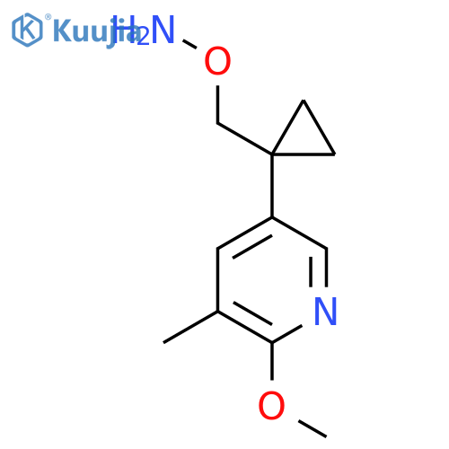 O-{1-(6-methoxy-5-methylpyridin-3-yl)cyclopropylmethyl}hydroxylamine structure