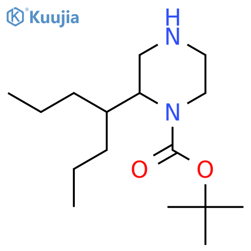 tert-butyl 2-(heptan-4-yl)piperazine-1-carboxylate structure