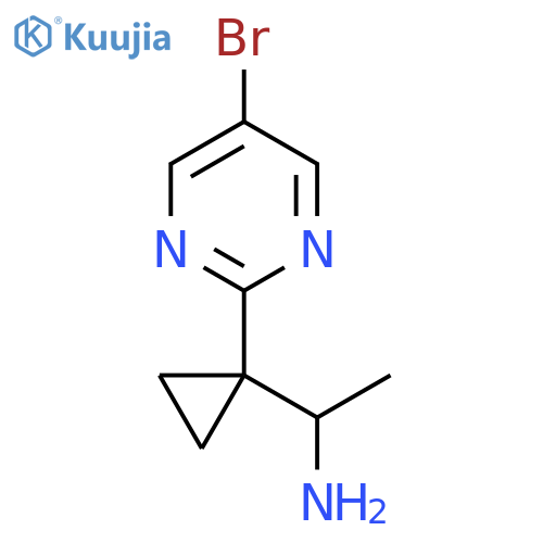 1-1-(5-bromopyrimidin-2-yl)cyclopropylethan-1-amine structure