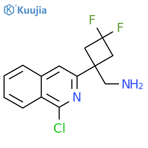 1-(1-chloroisoquinolin-3-yl)-3,3-difluorocyclobutylmethanamine structure