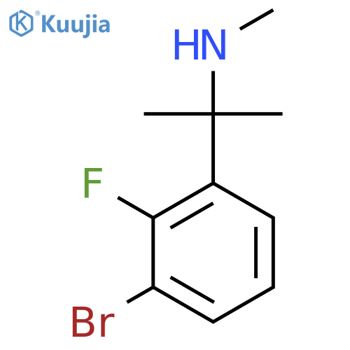 2-(3-bromo-2-fluorophenyl)propan-2-yl(methyl)amine structure