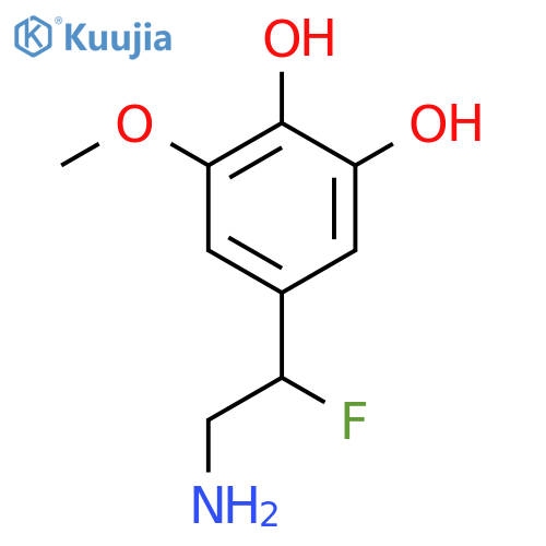 5-(2-amino-1-fluoroethyl)-3-methoxybenzene-1,2-diol structure