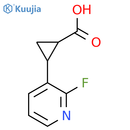 2-(2-Fluoropyridin-3-yl)cyclopropane-1-carboxylic acid structure