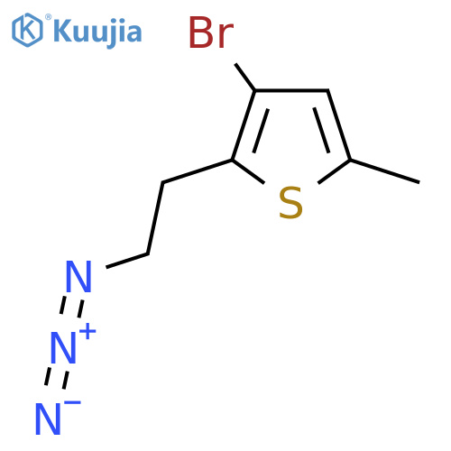 2-(2-azidoethyl)-3-bromo-5-methylthiophene structure