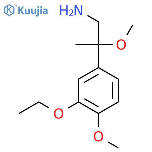 2-(3-ethoxy-4-methoxyphenyl)-2-methoxypropan-1-amine structure