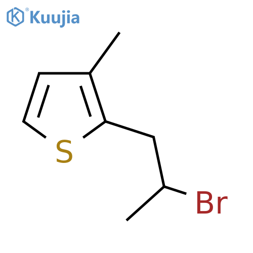 2-(2-bromopropyl)-3-methylthiophene structure