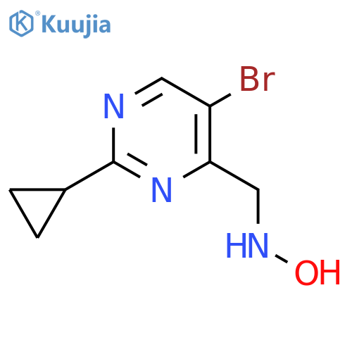 N-(5-bromo-2-cyclopropylpyrimidin-4-yl)methylhydroxylamine structure