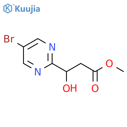 methyl 3-(5-bromopyrimidin-2-yl)-3-hydroxypropanoate structure