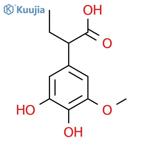 2-(3,4-dihydroxy-5-methoxyphenyl)butanoic acid structure