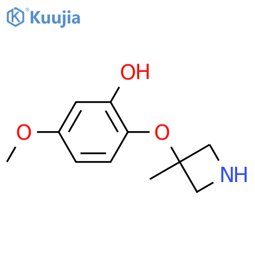 5-methoxy-2-(3-methylazetidin-3-yl)oxyphenol structure