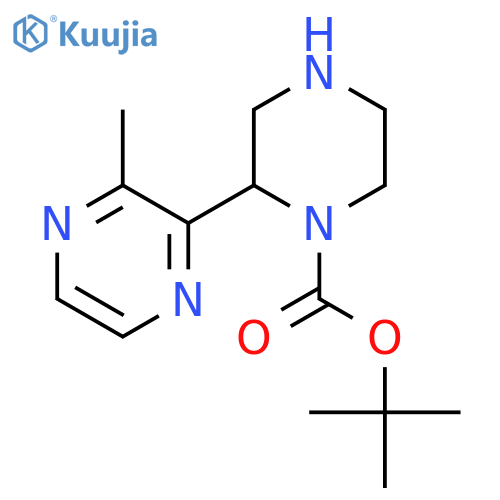 tert-butyl 2-(3-methylpyrazin-2-yl)piperazine-1-carboxylate structure
