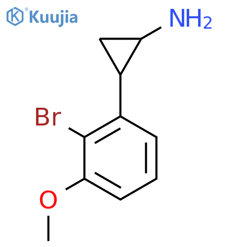 2-(2-bromo-3-methoxyphenyl)cyclopropan-1-amine structure