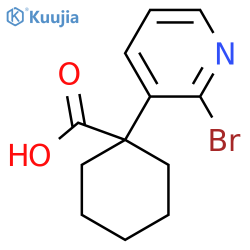 1-(2-bromopyridin-3-yl)cyclohexane-1-carboxylic acid structure