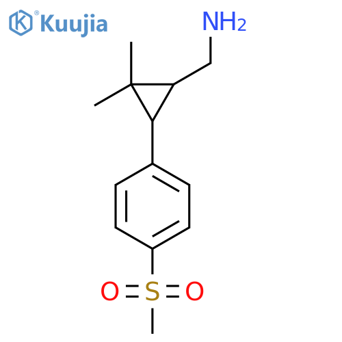 3-(4-methanesulfonylphenyl)-2,2-dimethylcyclopropylmethanamine structure
