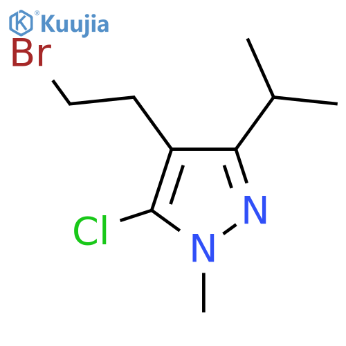4-(2-bromoethyl)-5-chloro-1-methyl-3-(propan-2-yl)-1H-pyrazole structure