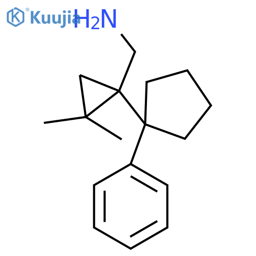 2,2-dimethyl-1-(1-phenylcyclopentyl)cyclopropylmethanamine structure