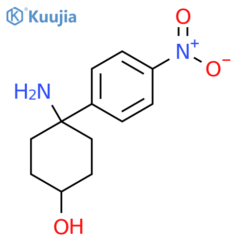 4-amino-4-(4-nitrophenyl)cyclohexan-1-ol structure