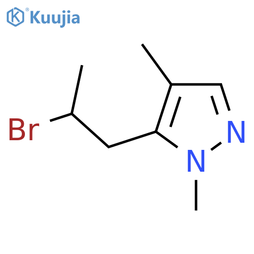 5-(2-bromopropyl)-1,4-dimethyl-1H-pyrazole structure