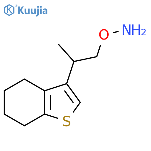 O-2-(4,5,6,7-tetrahydro-1-benzothiophen-3-yl)propylhydroxylamine structure
