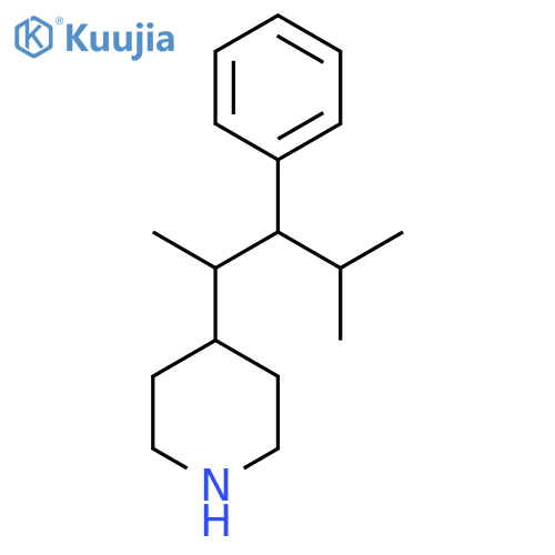 4-(4-methyl-3-phenylpentan-2-yl)piperidine structure