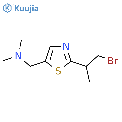 {2-(1-bromopropan-2-yl)-1,3-thiazol-5-ylmethyl}dimethylamine structure