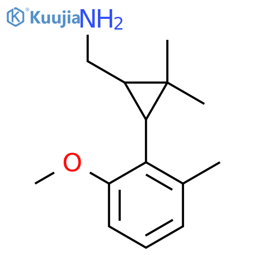 3-(2-methoxy-6-methylphenyl)-2,2-dimethylcyclopropylmethanamine structure