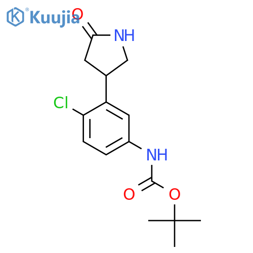 tert-butyl N-4-chloro-3-(5-oxopyrrolidin-3-yl)phenylcarbamate structure