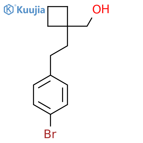 {1-2-(4-bromophenyl)ethylcyclobutyl}methanol structure