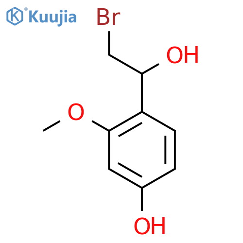 4-(2-bromo-1-hydroxyethyl)-3-methoxyphenol structure