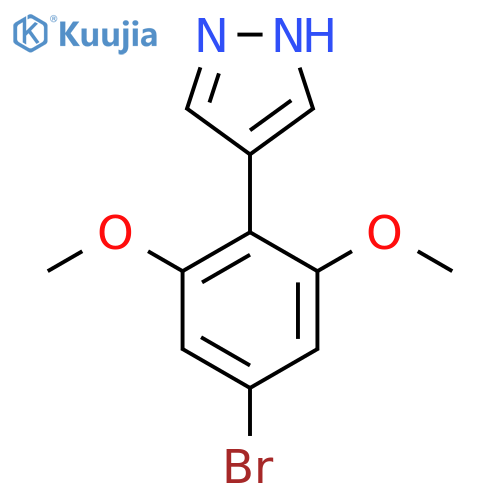 4-(4-bromo-2,6-dimethoxyphenyl)-1H-pyrazole structure